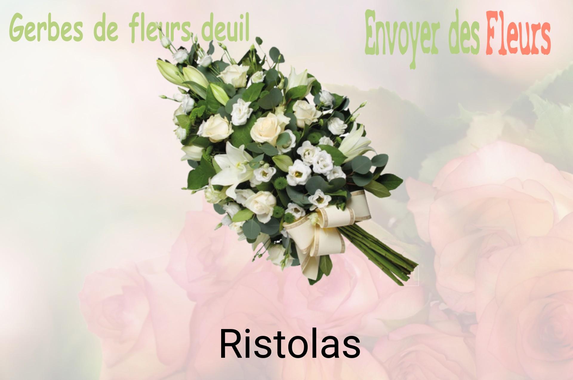 Gerbe de fleurs de deuil livrée à Ristolas